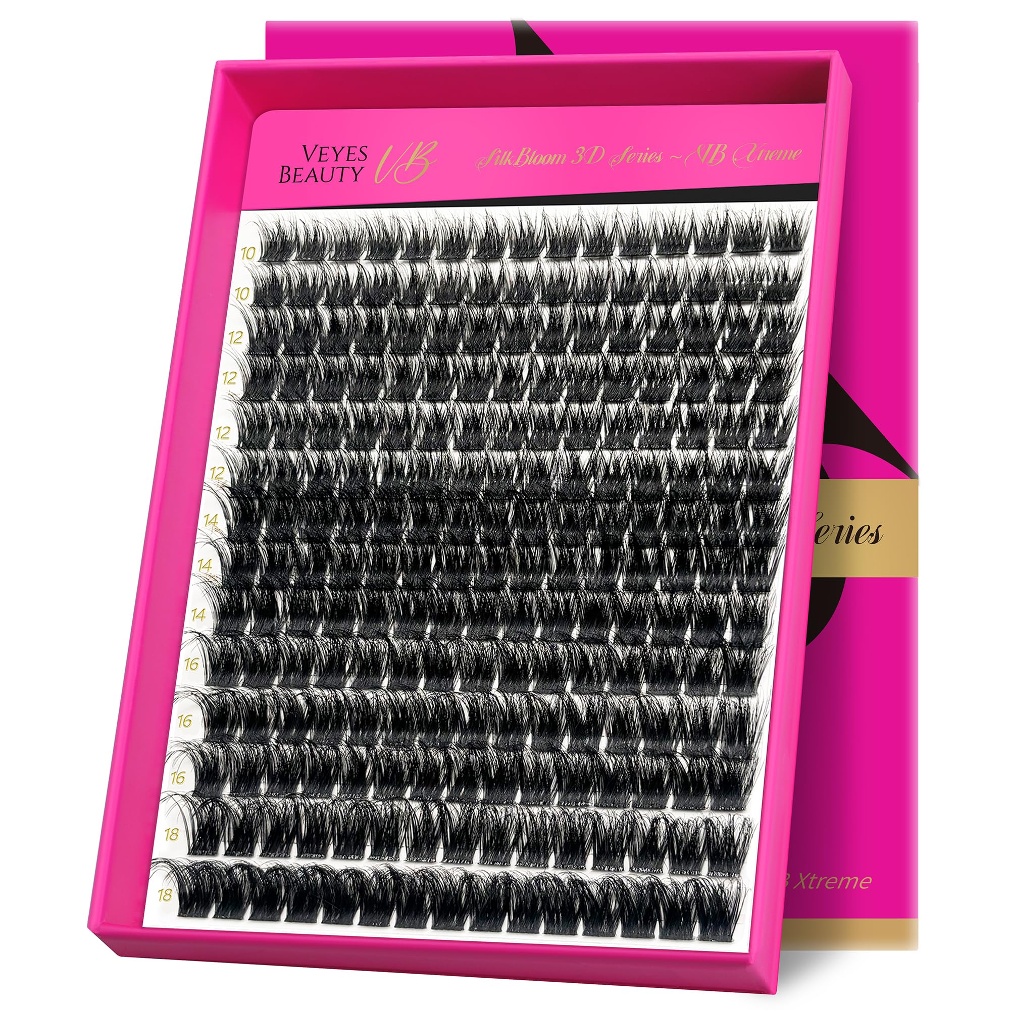 VEYESBEAUTY lash clusters fluffy 3D deliver soft, voluminous lashes for daily wear.