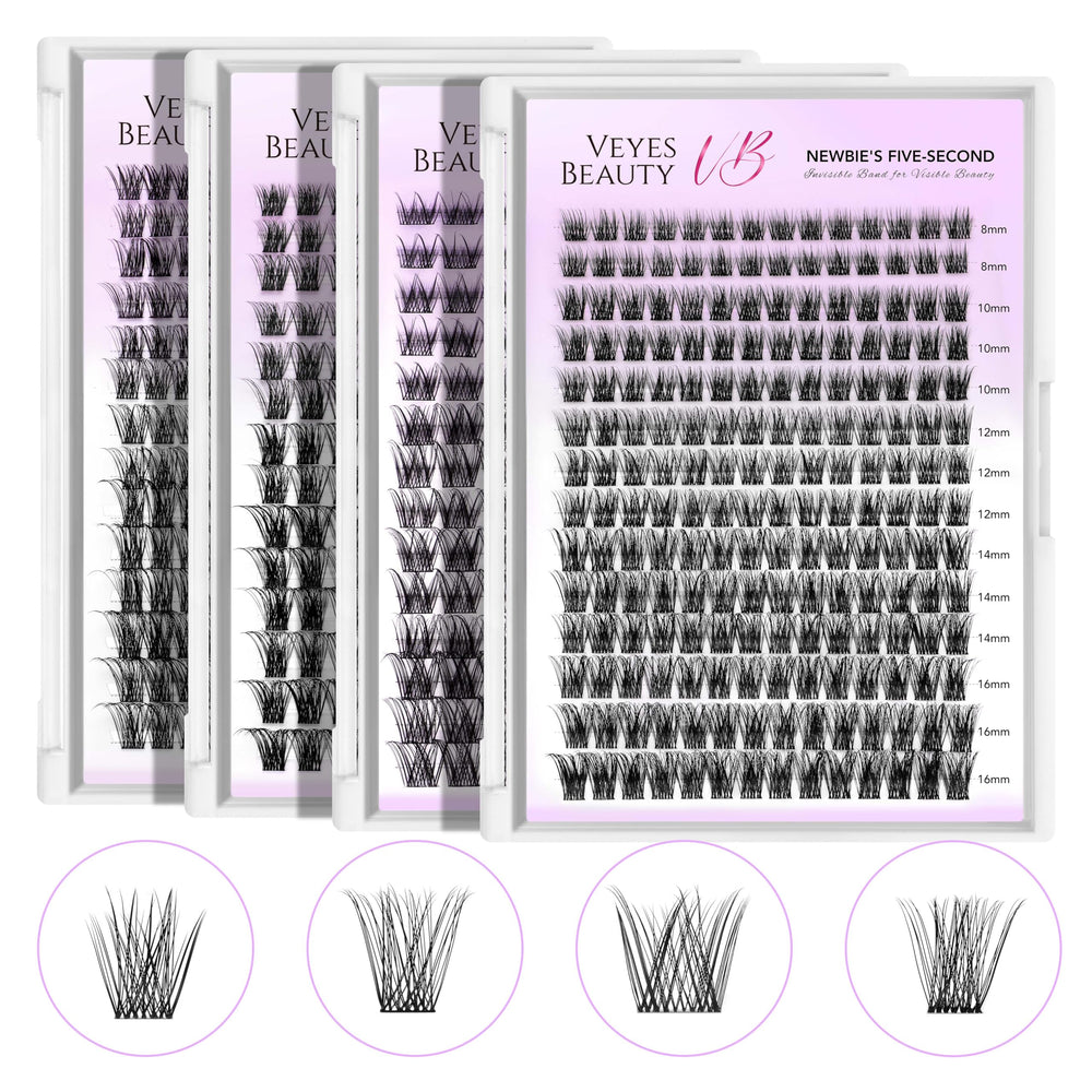 VEYESBEAUTY Lash Clusters Kit travel-friendly tray supports on-the-go glam.
