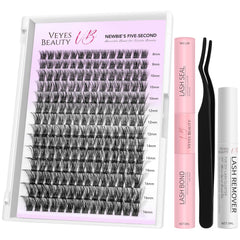 VEYESBEAUTY lash clusters kit tray for customizable DIY extensions