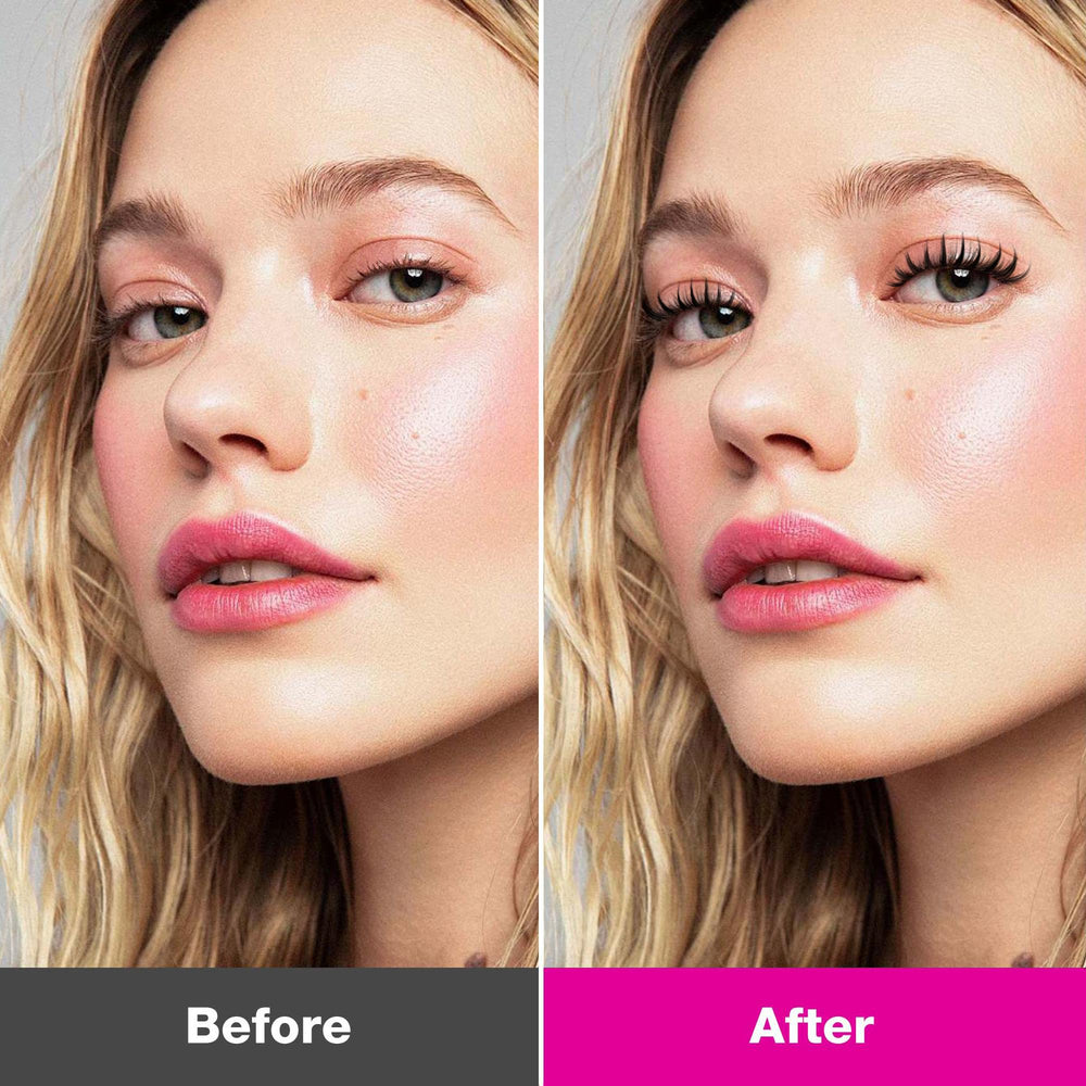 VEYESBEAUTY Lash Clusters mixed-length tray enables multi-length layering for dimension.