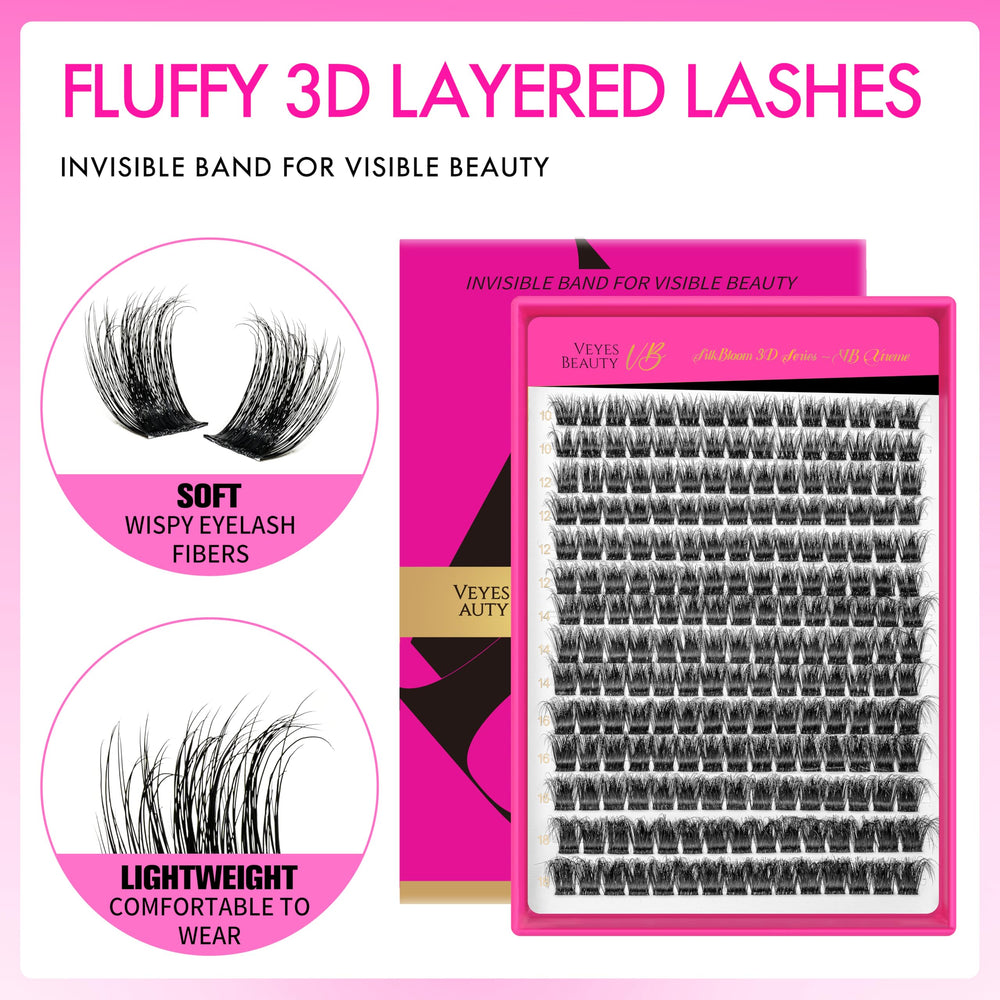 VEYESBEAUTY lash clusters newbie five-second enable quick, easy lash fills.