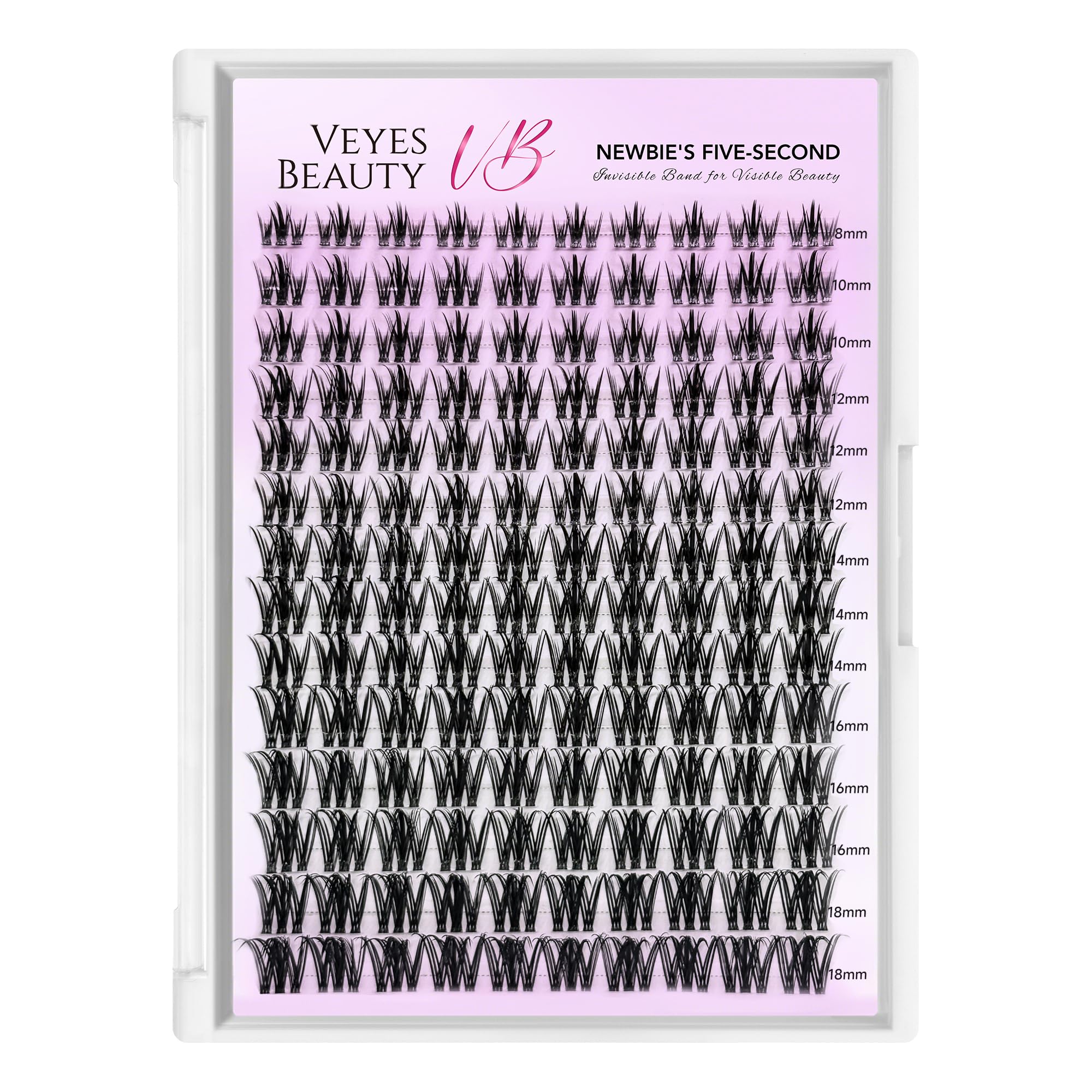VEYESBEAUTY lash clusters thin invisible band delivers natural lightweight wear