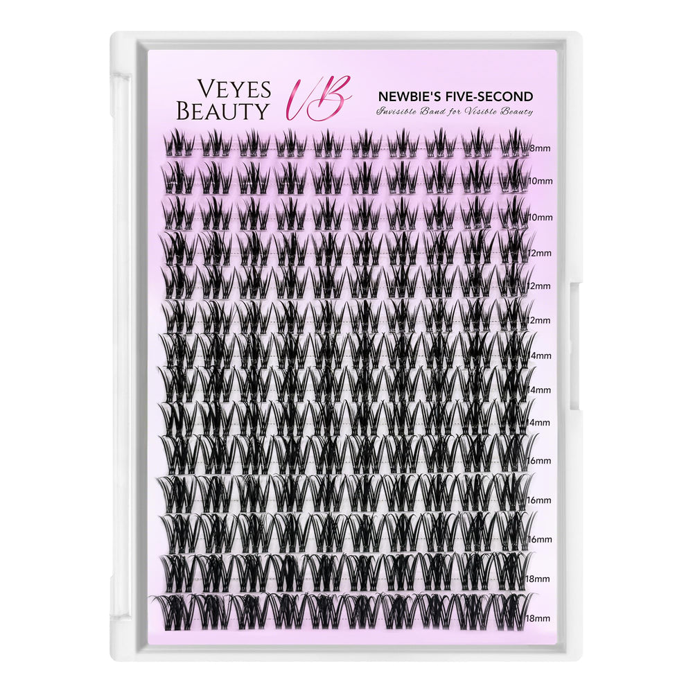 VEYESBEAUTY lash clusters thin invisible band delivers natural lightweight wear