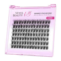 VEYESBEAUTY lash clusters tray dreamy-14mm delivers natural flutter for everyday wear.