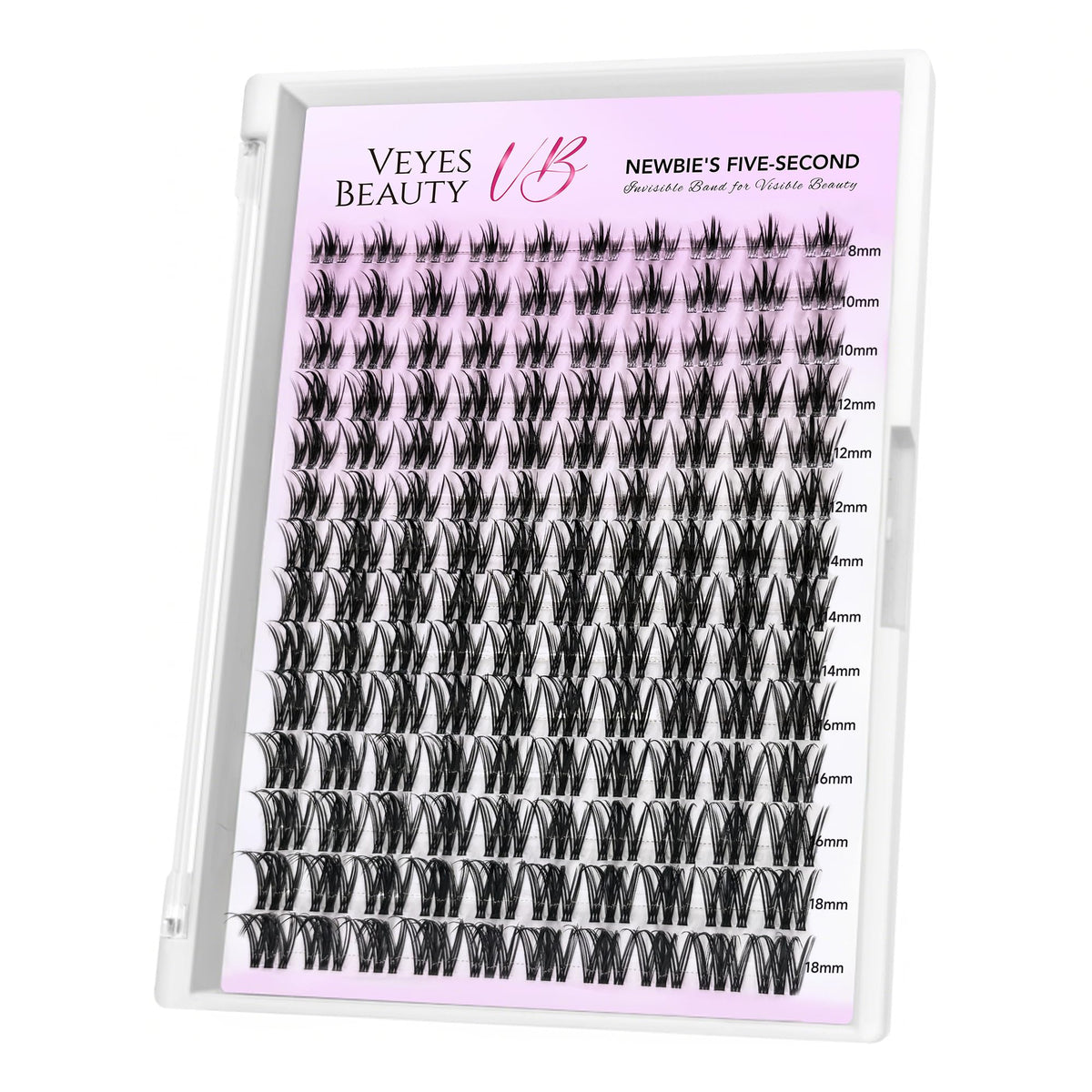 VEYESBEAUTY lash clusters wispy lashes tray for versatile DIY looks