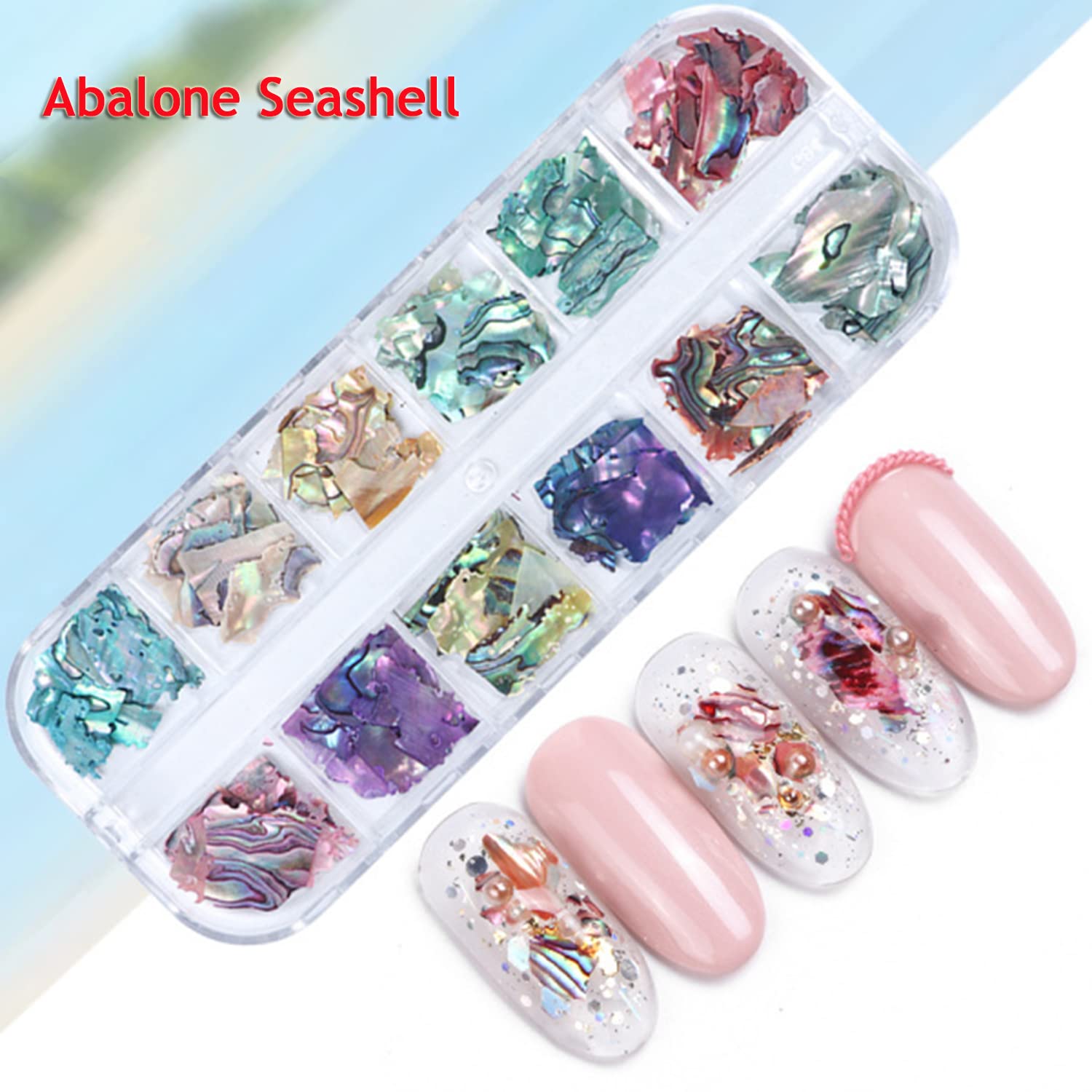 Vezocim UV gel-compatible flakes deliver luminous sparkle for manicure.