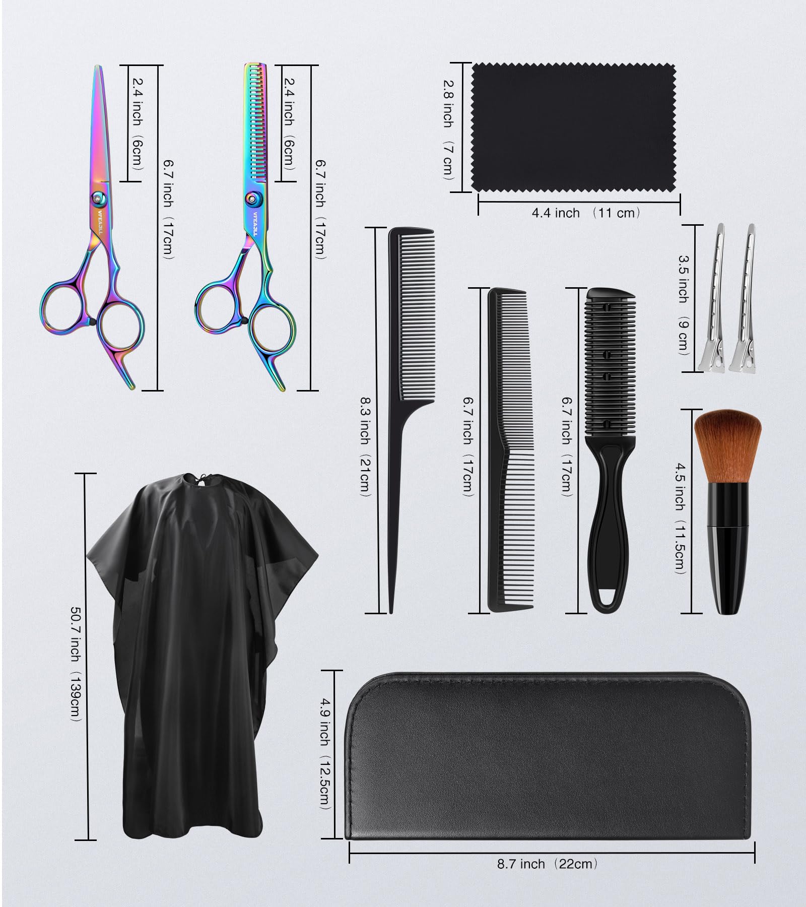 vfaejll thinning scissor reduces bulk for lighter, bounce-friendly hairstyles