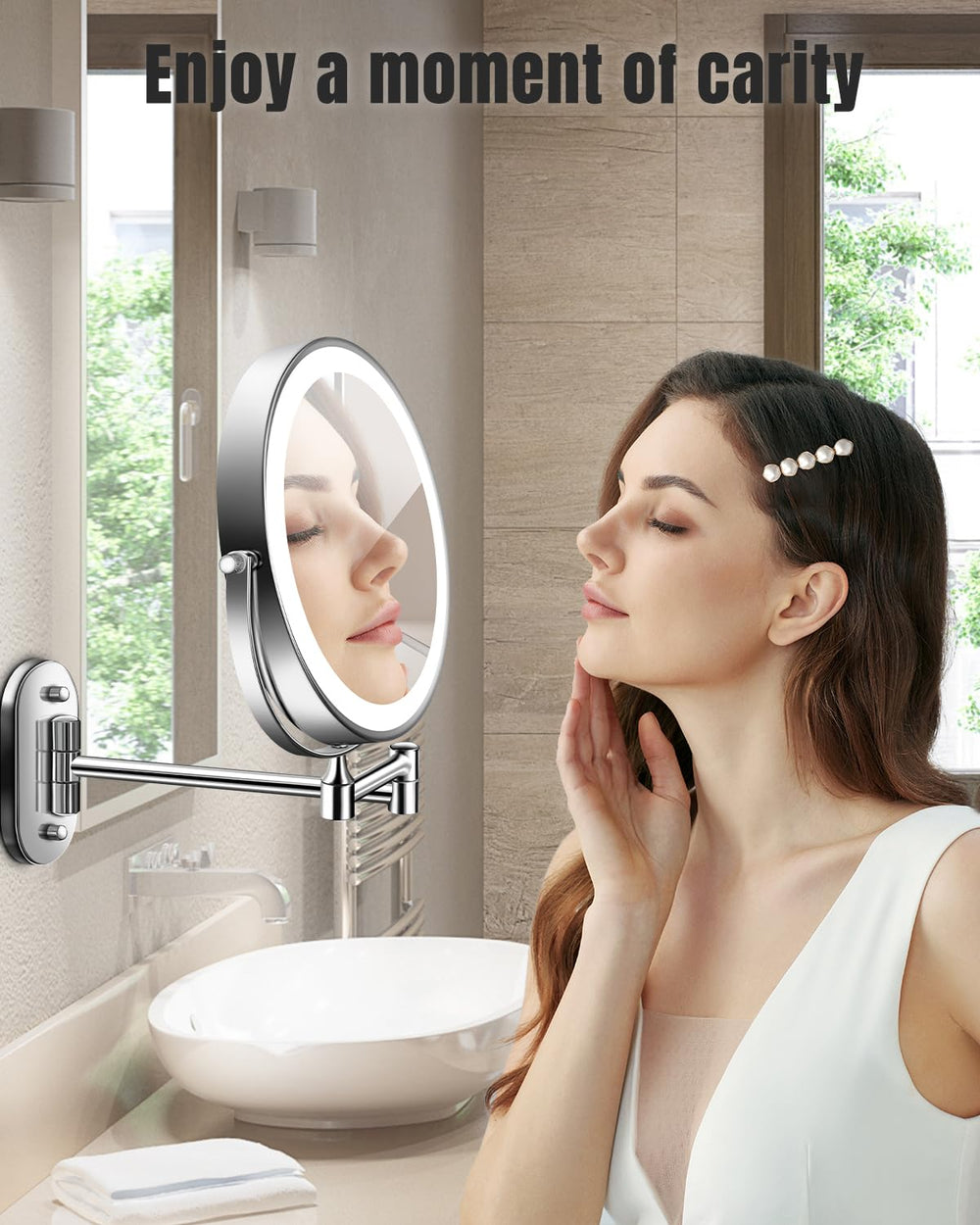 VFD three-color LED lighting showcases natural tones for flawless makeup