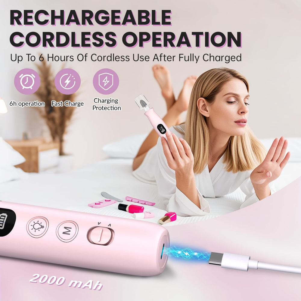 VFD nail drill offers 10-speed control for thick nails