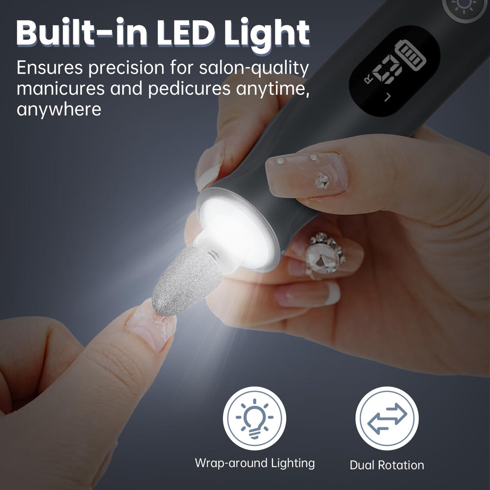 VFD nail drill accessories with grinding heads for versatile nail care tasks.