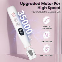 VFD 13-piece kit attachments for versatile hand and foot care