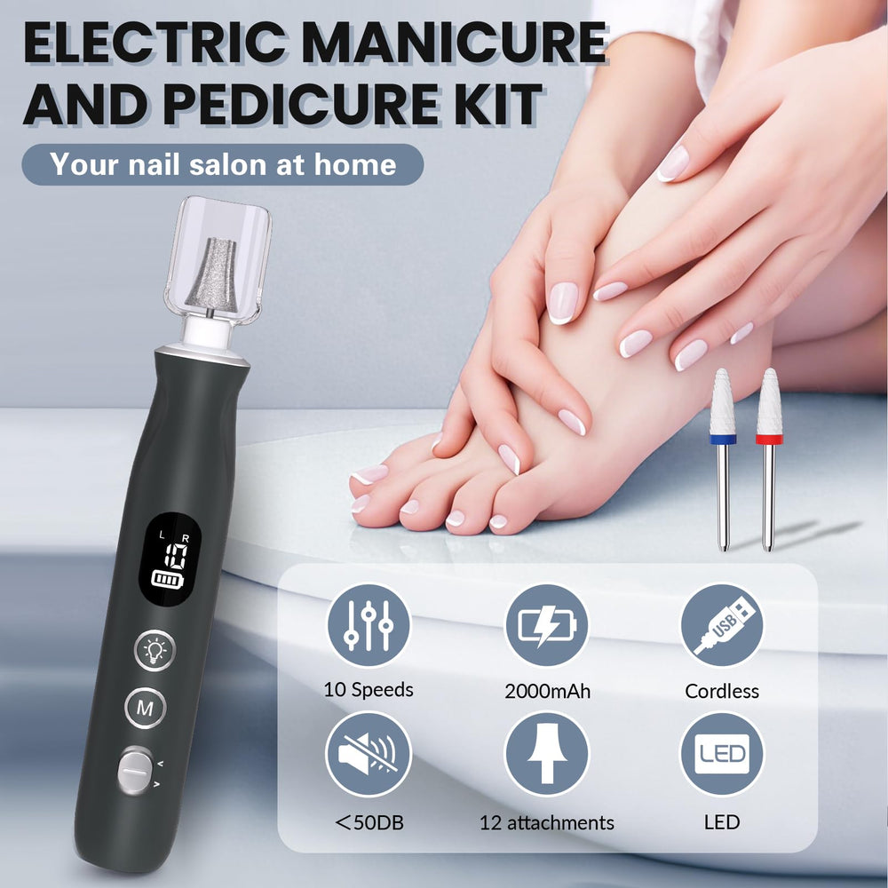 VFD nail drill cordless design for portable manicure and pedicure.
