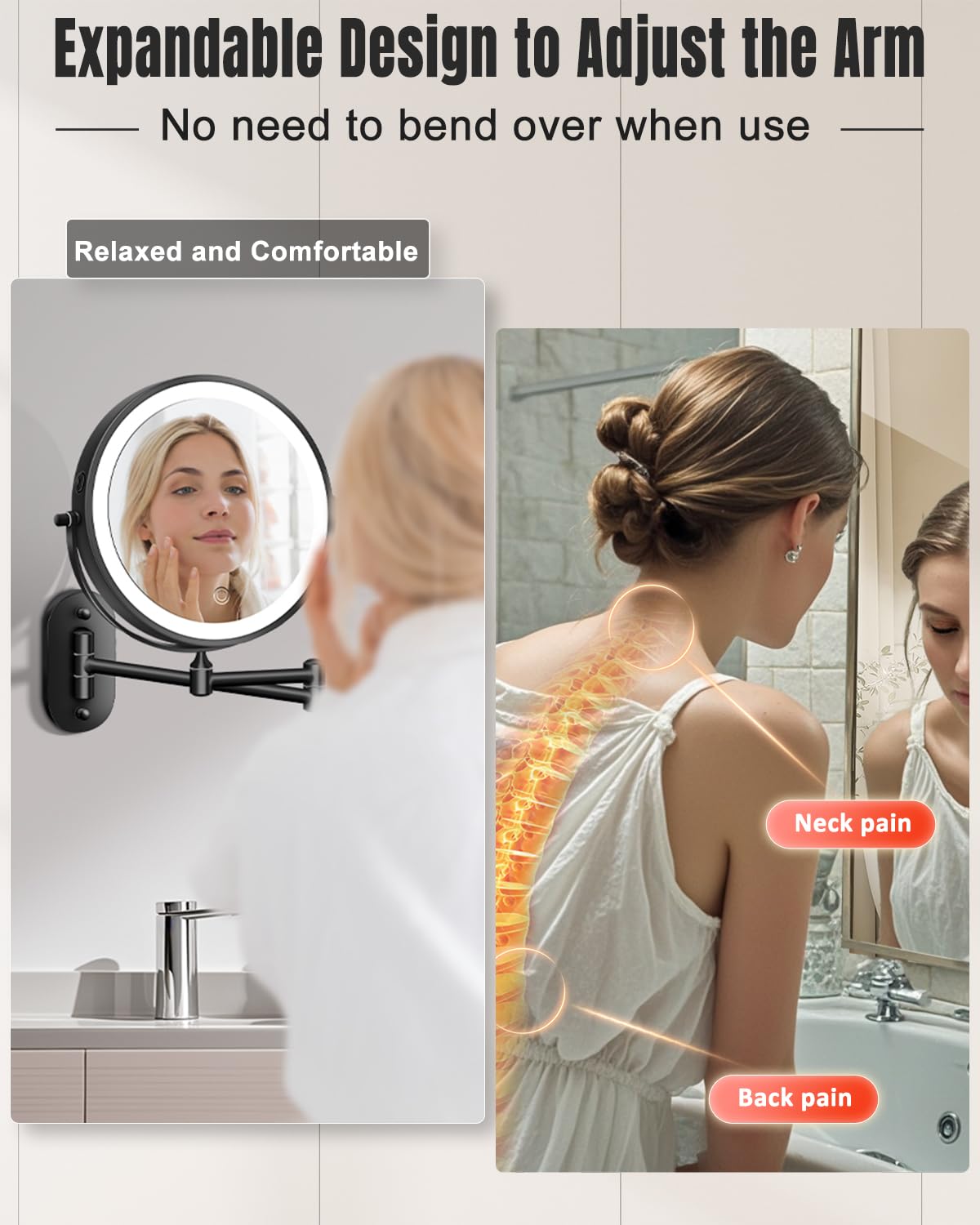 VFD premium metal frame resists moisture and rust for bathrooms