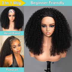 VFFTI 10 seconds flip-over wig highlights quick wear for busy mornings.