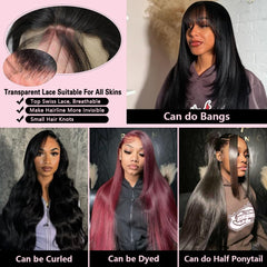 VFFTI adjustable wig strap and four combs ensure a snug fit.
