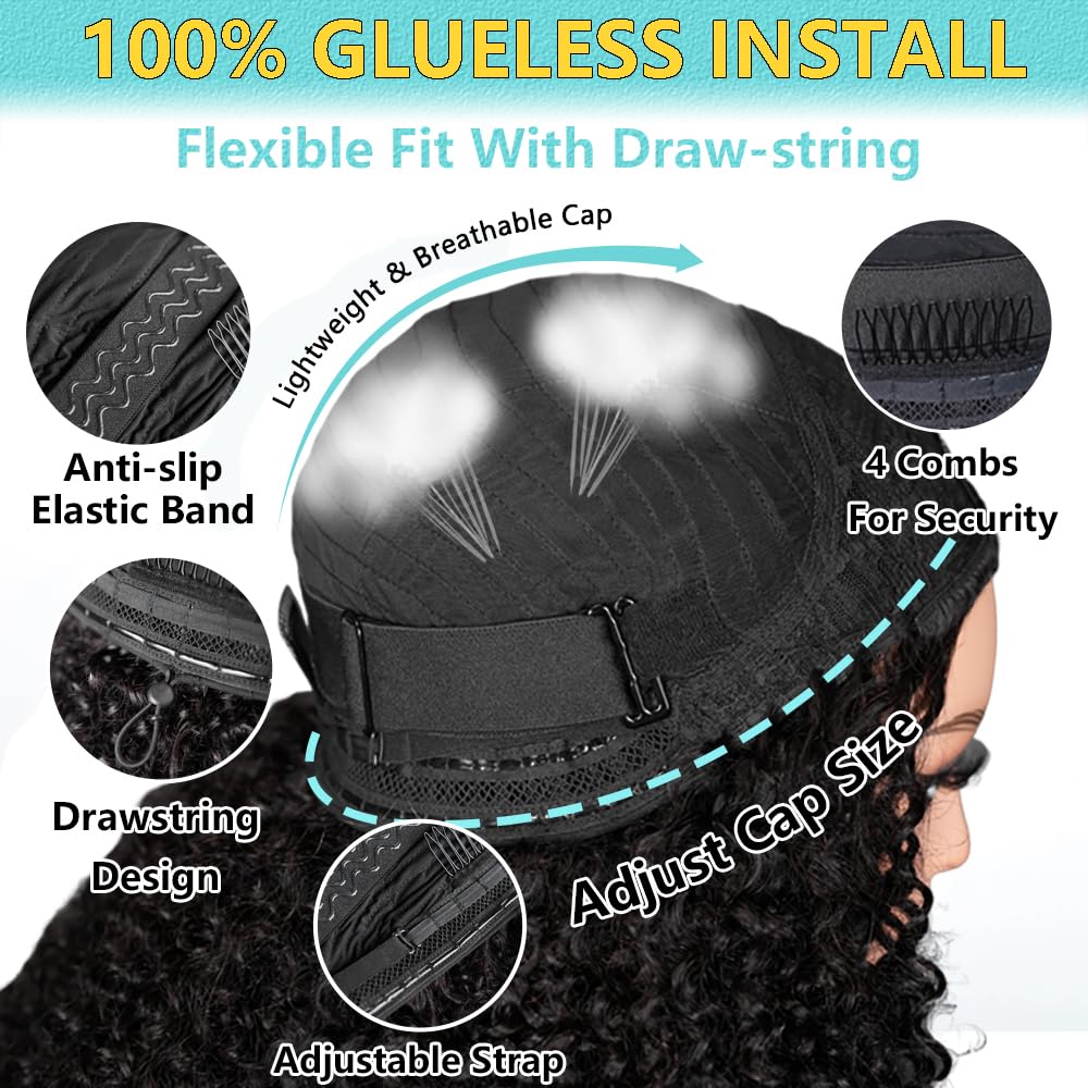 VFFTI styling ideas half wig illustrates multiple looks in minutes.