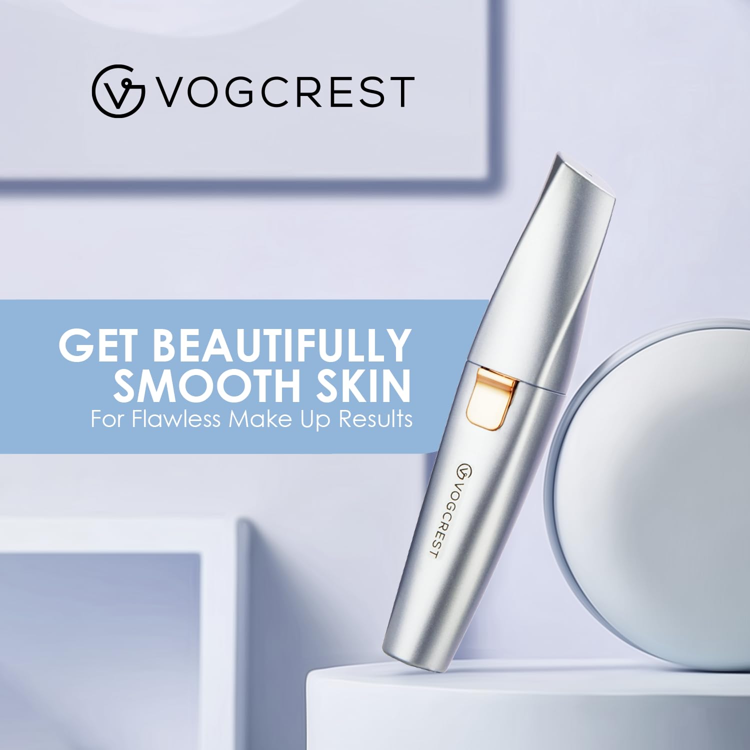 VG VOGCREST Eyebrow Trimmer enabling quick makeup-ready smoothing.