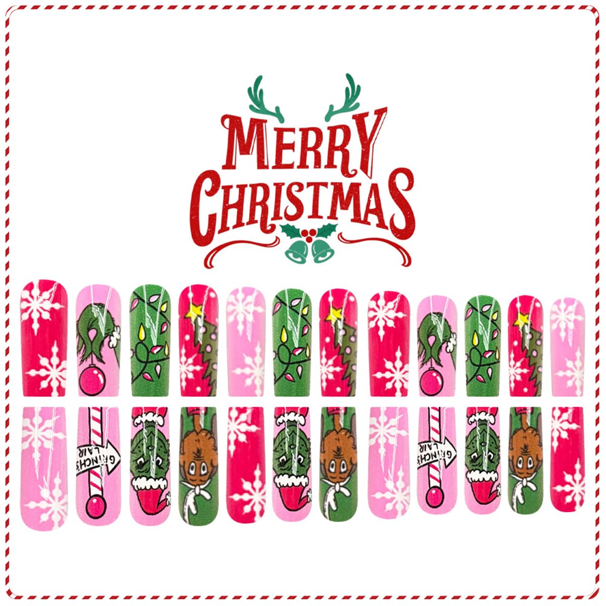VGNRAR full-cover glossy nails offer quick, at-home manicures with a polished finish.