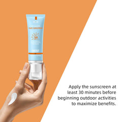 VGO Clear Face Sunscreen SPF 50 water resistance up to 80 minutes.