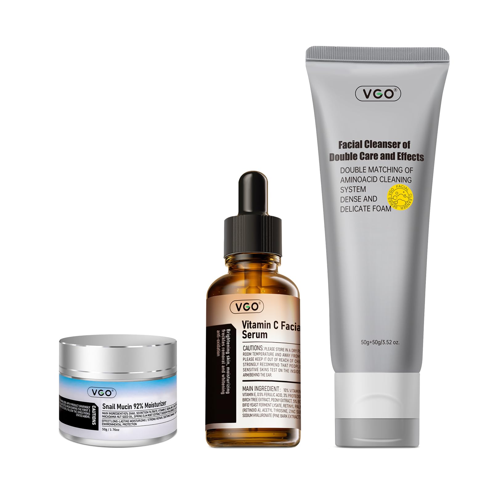 VGO Face Cleanser with amino acid surfactants delivers gentle pore cleansing.