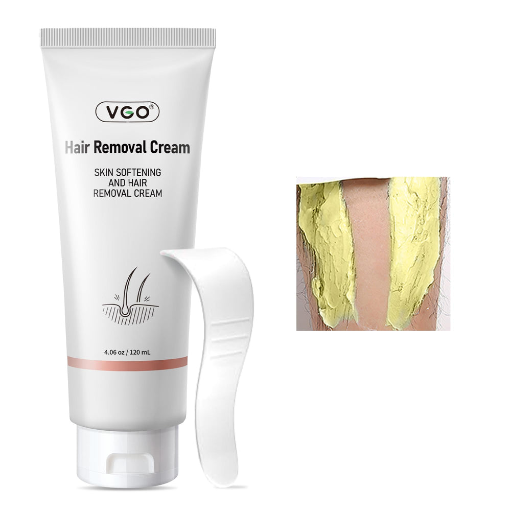 VGO Painless Bikini Gel bottle and packaging for quick, painless hair removal.