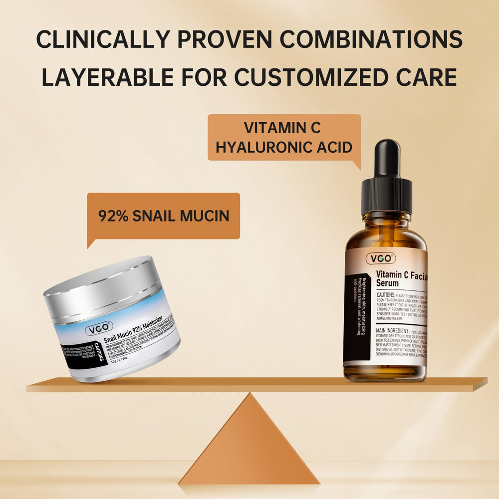 VGO serum and moisturizer in use during daily routine for balanced hydration