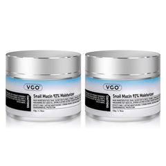 VGO snail mucin moisturizer jar showing glossy texture for deep hydration.