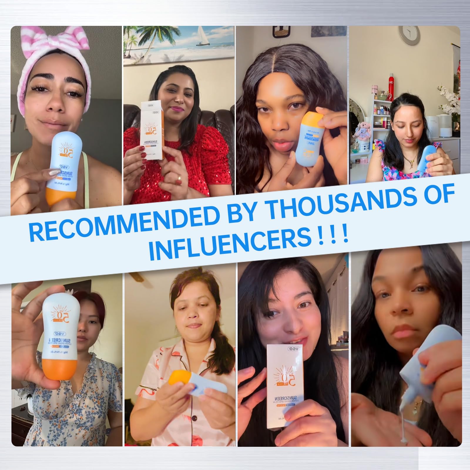 VGO Sunscreen Face broad-spectrum UV protection guards skin from UVA and UVB rays.