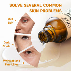 VGO Vitamin C Serum drop on clean hand ready for application