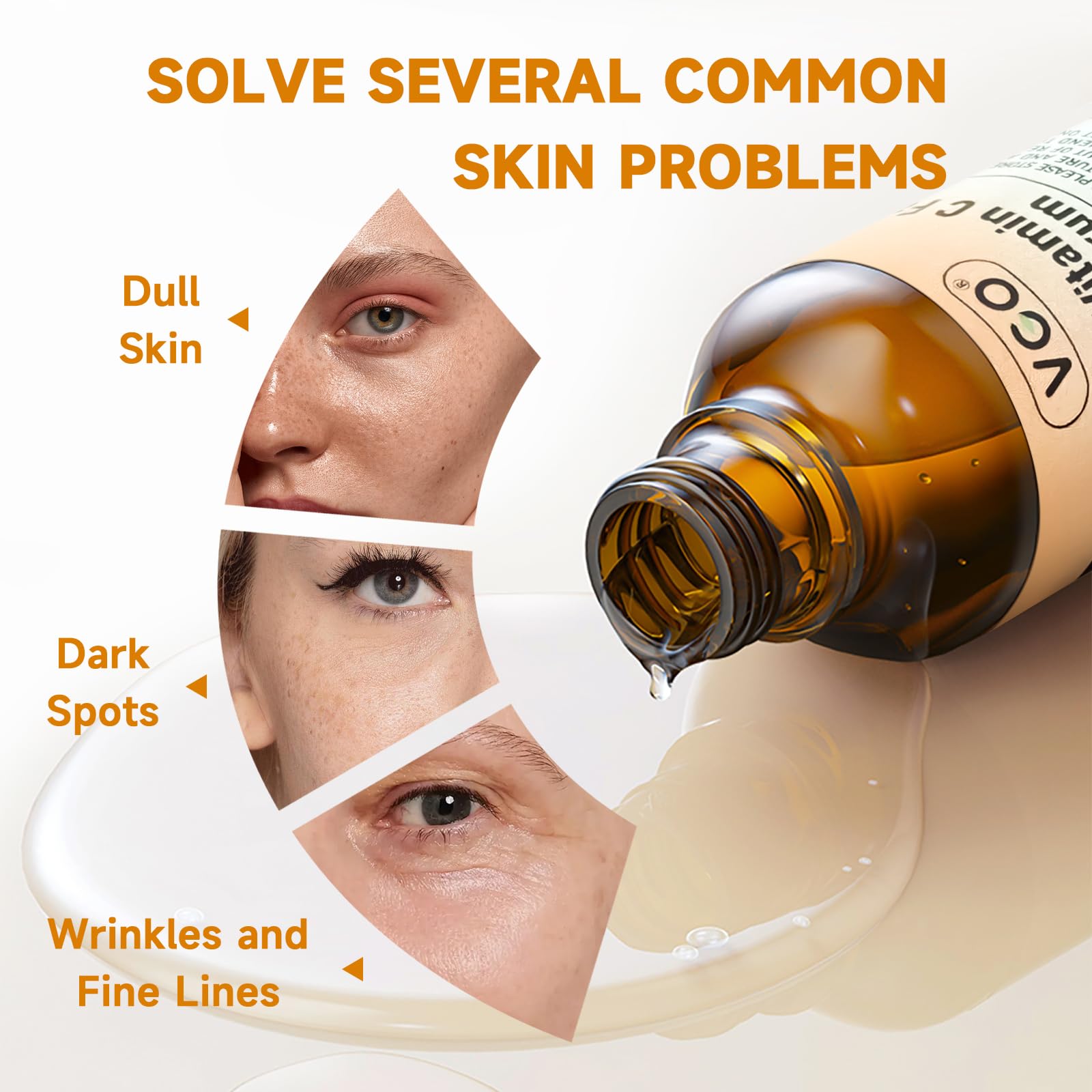 VGO Vitamin C Serum's lightweight texture feels non-greasy on skin.