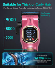 VGRPRO 9000rpm motor with fade lever for precise barber-style fades
