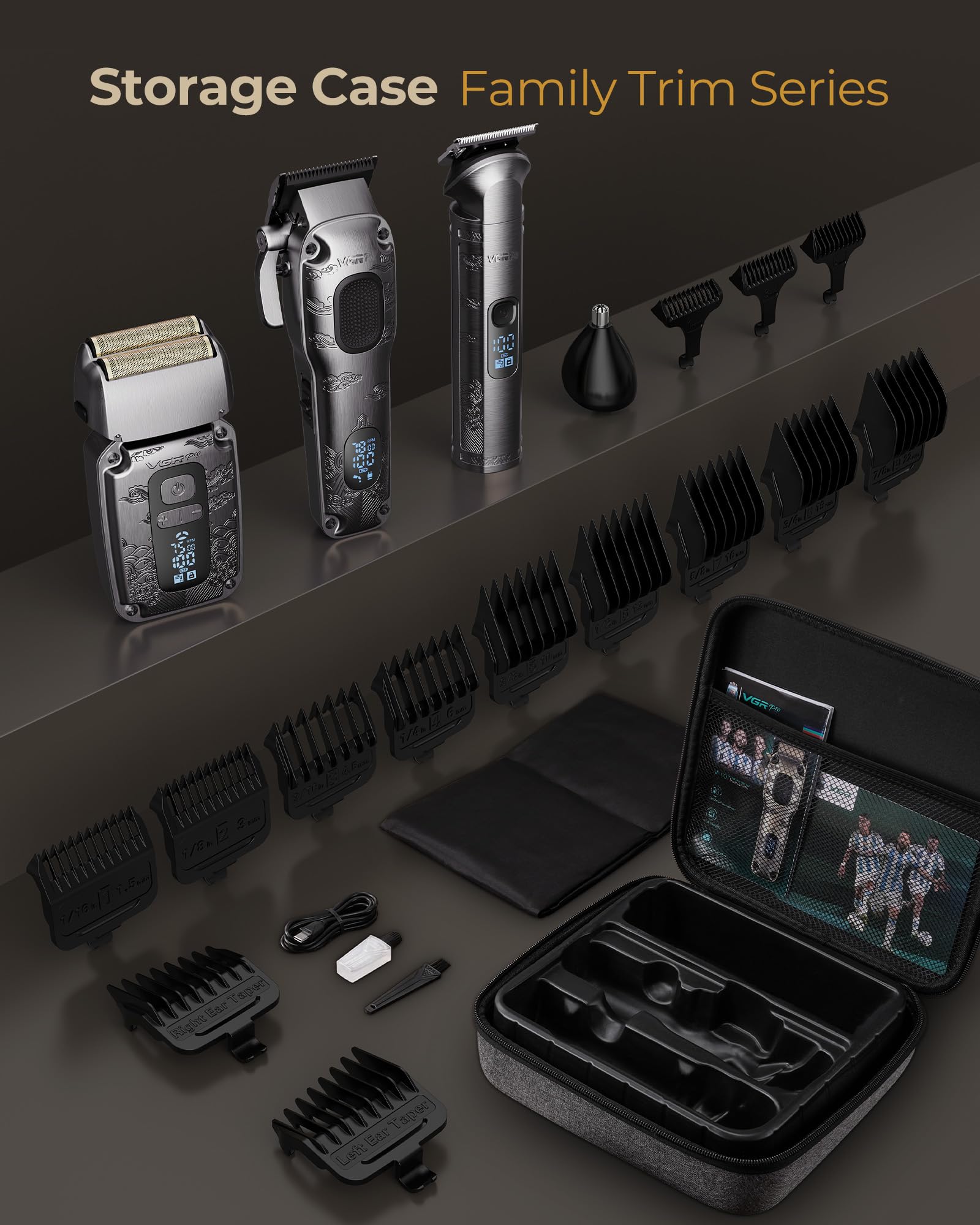 VGRPRO barber cape included supports full-body grooming and neat finishes.