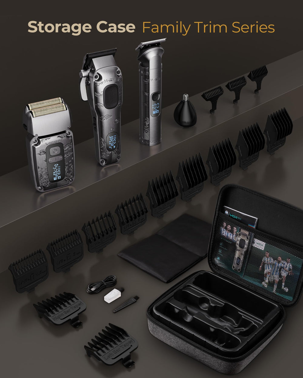 VGRPRO barber cape included supports full-body grooming and neat finishes.