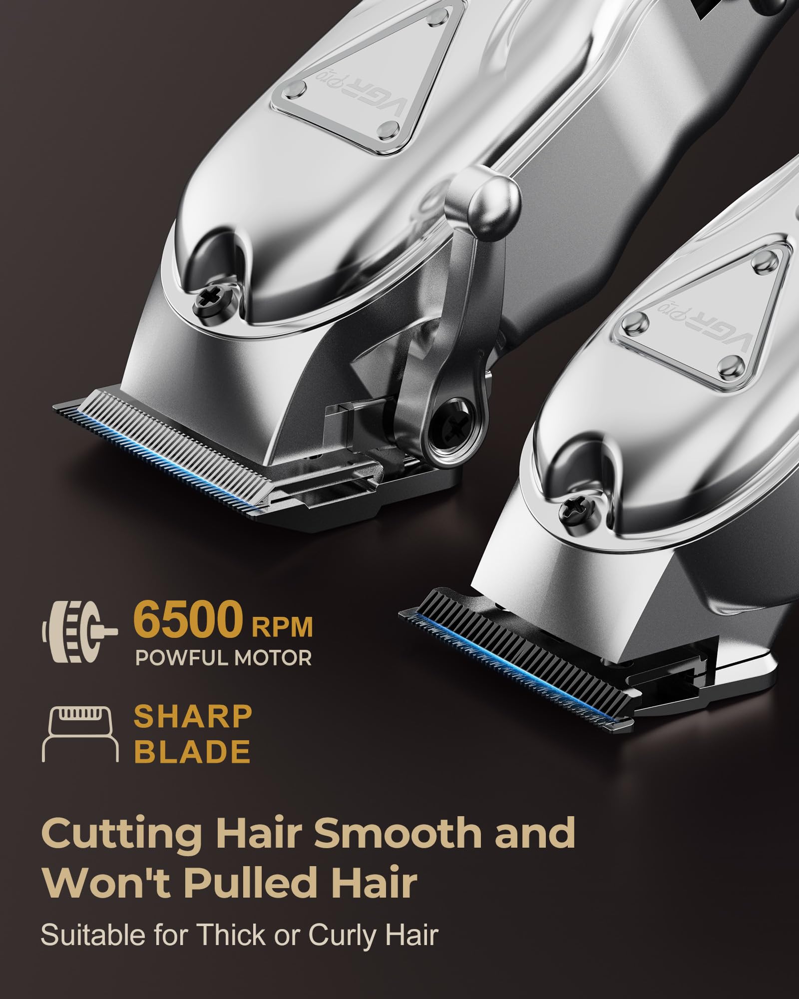 VGRPRO clipper guards 3/6/9/12mm enable versatile fades and length control.