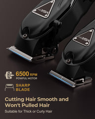 VGRPRO clippers in action trimming beard and sideburns for clean blends