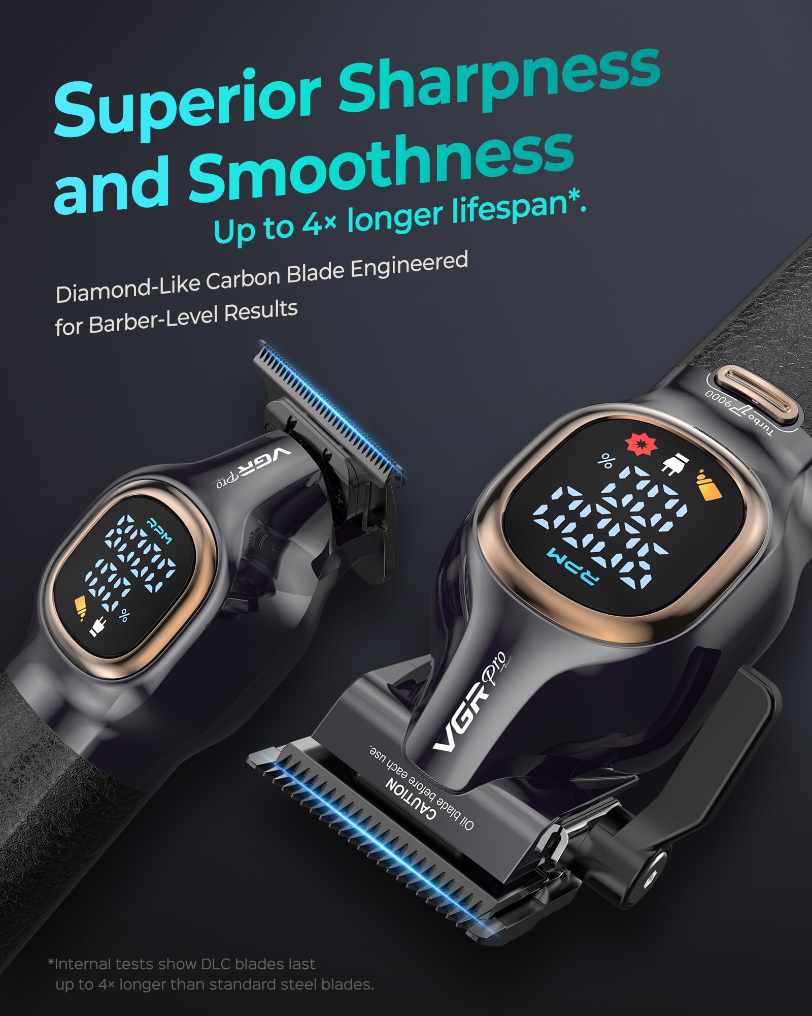 VGRPRO clippers on charging base showing cordless convenience.