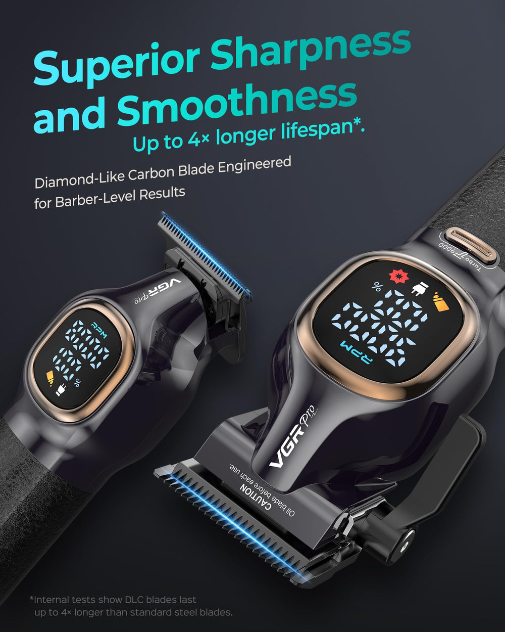 VGRPRO clippers on charging base showing cordless convenience.