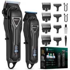 VGRPRO electric hair clippers, front view, showing compact cordless design for home grooming