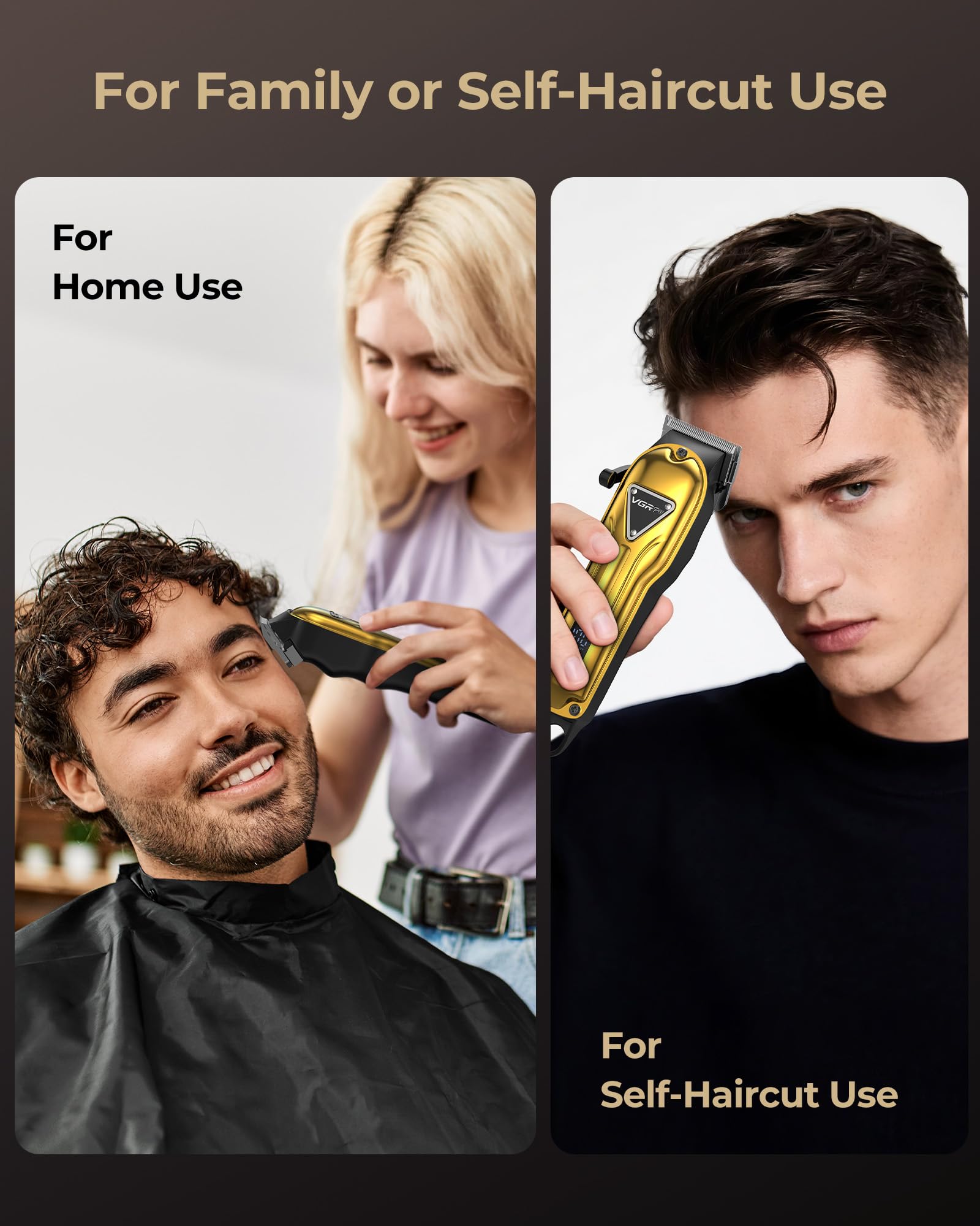 Ergonomic, low‑noise design suited for family haircuts