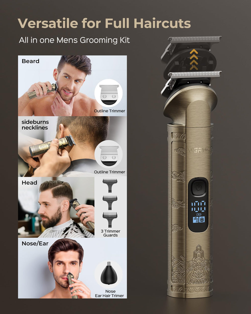 VGRPRO foil shaver for a smooth, irritation-free finish.