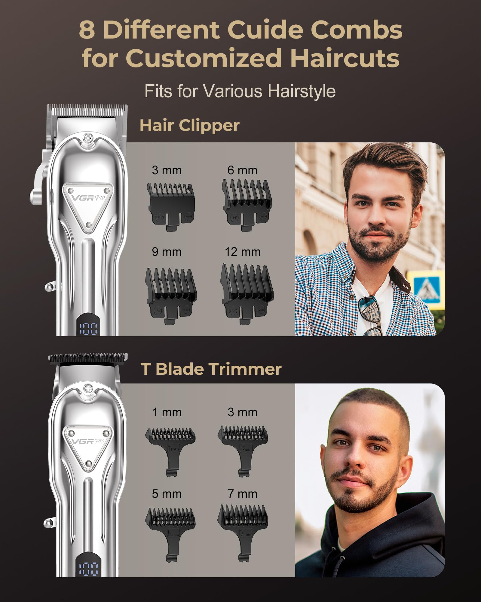 VGRPRO long-battery-life clippers with five-hour cordless runtime.