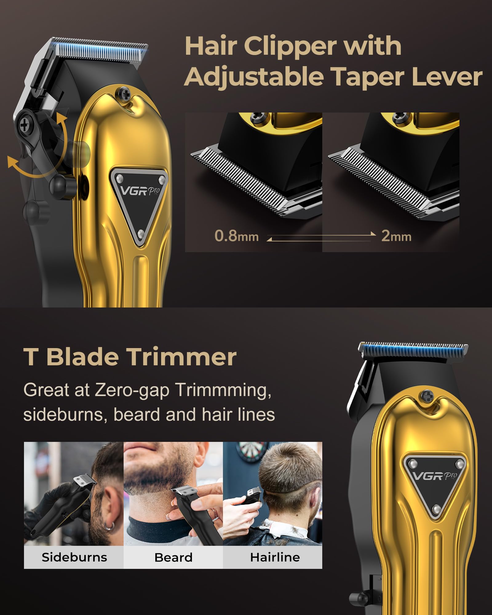 VGRPRO precision T-blade detail highlighting sharp cutting edge