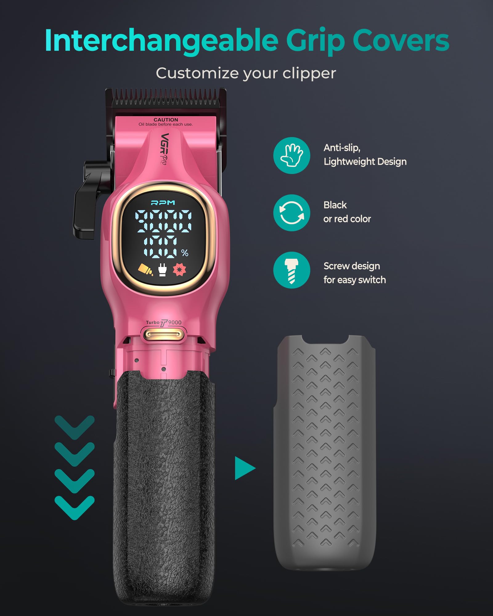 Silent mode around 70dB, kid-friendly trimming with VGRPRO clipper