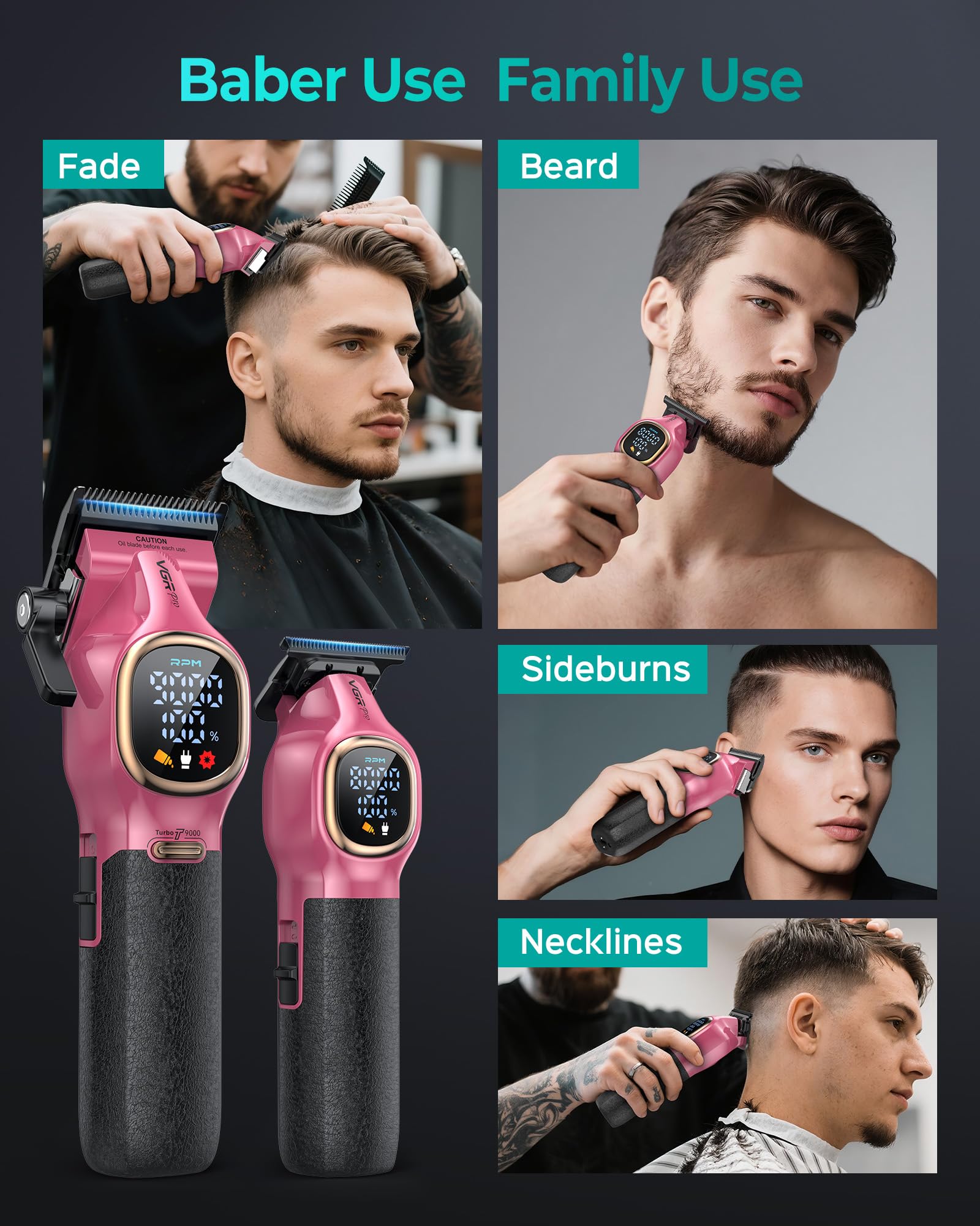 Zero-gapped trimmer 0.1mm for precise beard and brows