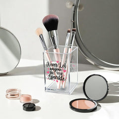 Vgrti organizer front view; clear acrylic design provides easy brush access