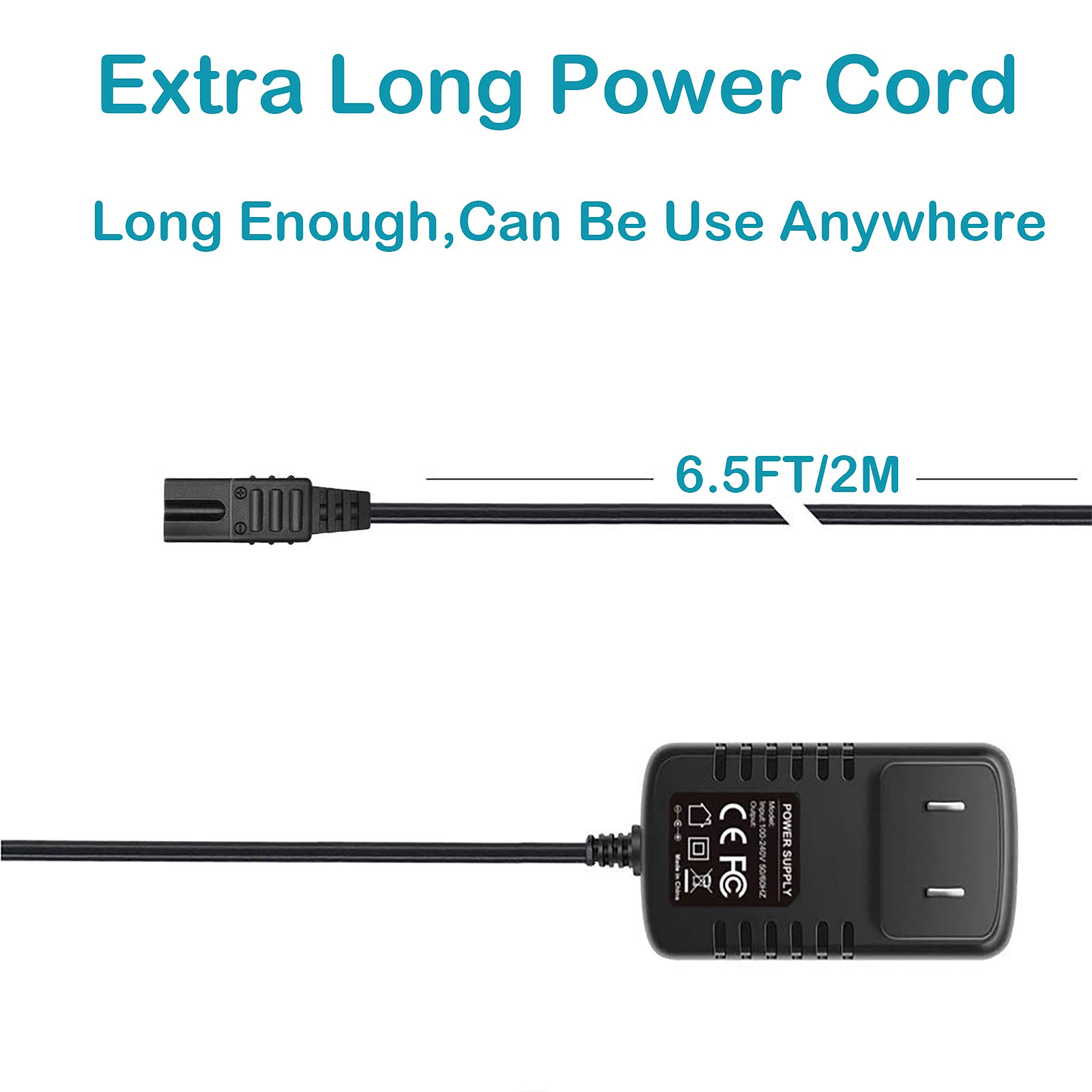 vhbw Wahl charger cord CE FCC RoHS certified for safety.