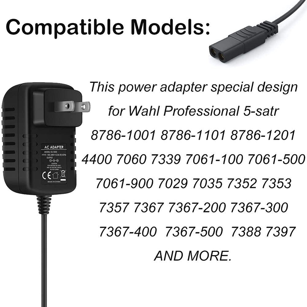vhbw Wahl charger cord travel-ready image demonstrates compact portability for trips.