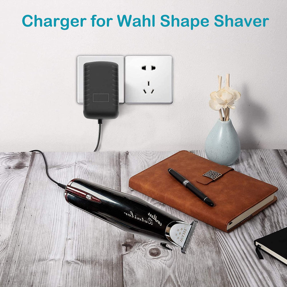 vhbw Wahl shaver charger cord in-use detail showing secure connector for smooth operation.