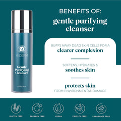 VI DERM Gentle Purifying Cleanser lather shows gentle foaming for sensitive skin