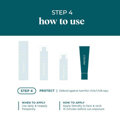 VI Derm SPF 50 Daily UV Defense applied on face and body